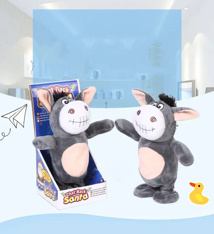 Electronic Robot Donkey Remote Control Kids Plush
