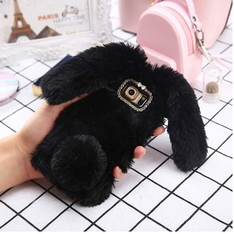 Fluffy Bunny Rabbit Fur Silicone Phone Cases — foto 14