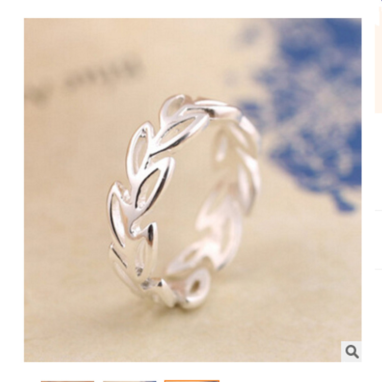 Simple hollow leaf ring