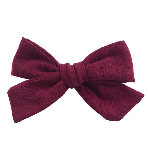 Cotton and linen bow hairpin 193Color - Shop at LoveMi