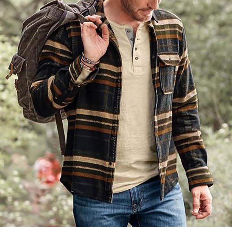 New style youth Han Chao shirt men's long sleeve