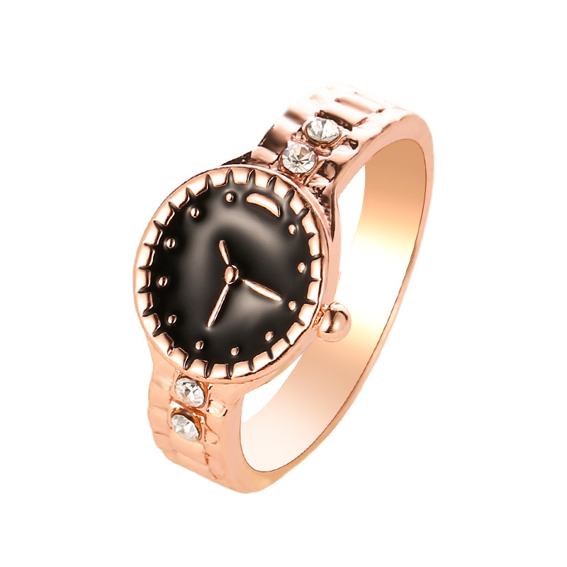 European and American fashion diamond watch ring