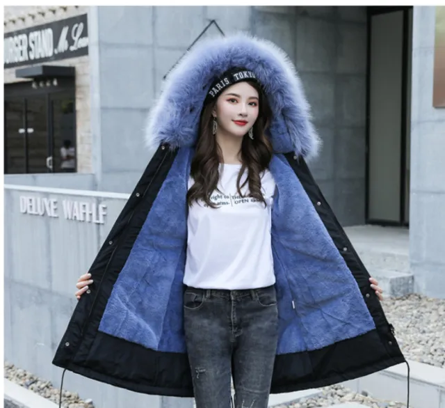 Code cotton padded jacket to overcome mid length Haze Blue - Shop at LoveMi