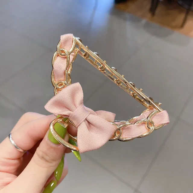 Net red metal hairpin large back head grabbing clip Pink - Shop at LoveMi