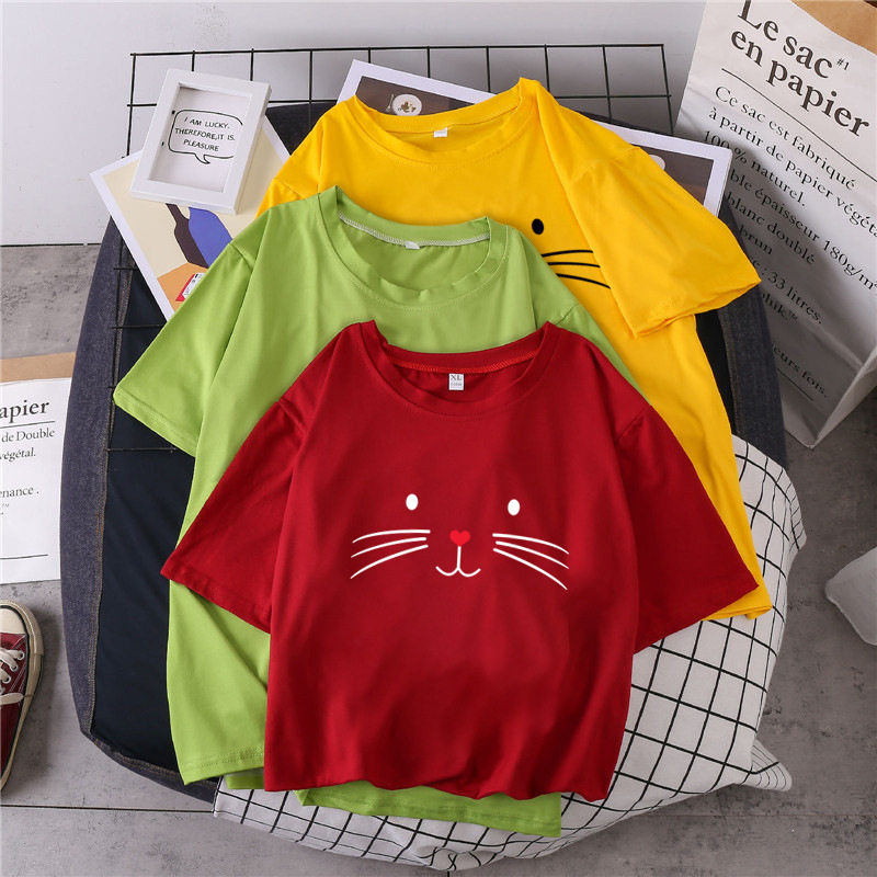 Printed Pullover loose Casual Short Sleeve