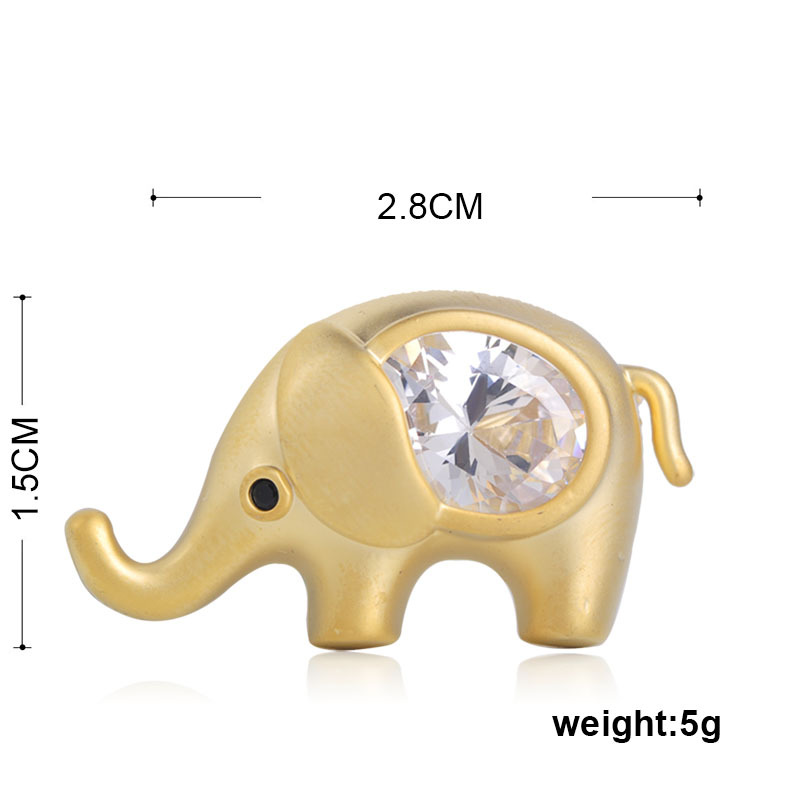 Cute little elephant copper brooch