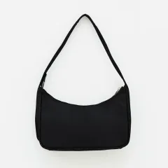 Simple Korean single shoulder handbag - Black - View 1