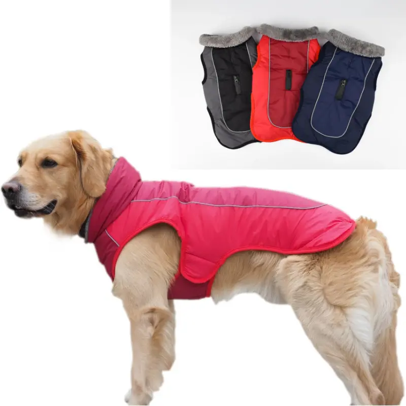 Thickened dog padded coat reflective clothing