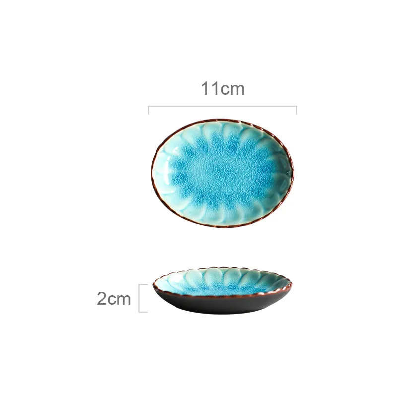 Japanese creative ceramic tableware plate dish plate set - Chrysanthemum Snack Dish