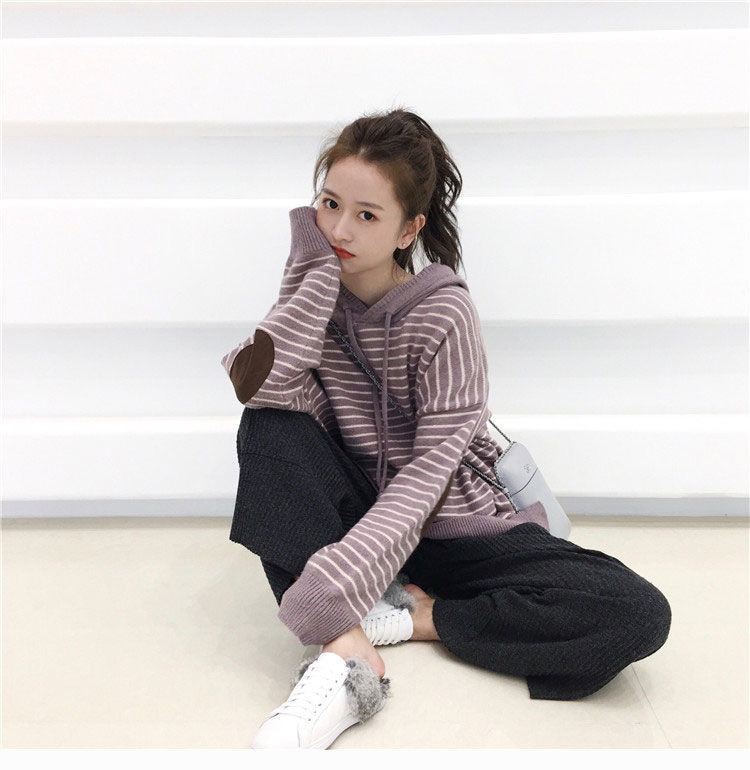 Net celebrity two-piece knitted casual suit