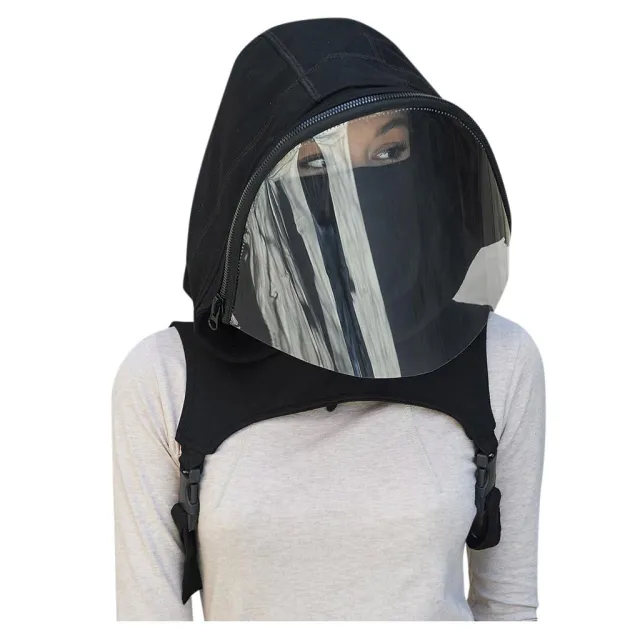 Fashion Full Face Mask Women Men Hooded Shield Mask For Anti dust Protection Shield Mask Outdoor Safe Masks Decoration Party Black - Shop at LoveMi