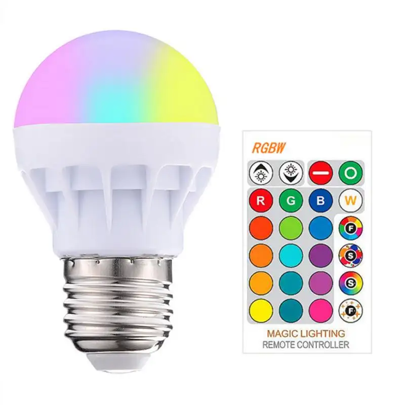 Colorful led bulb light rgb 3w full
