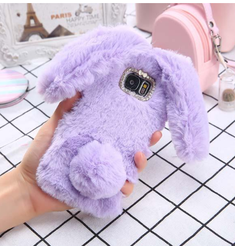 Fluffy Bunny Rabbit Fur Silicone Phone Cases — foto 7