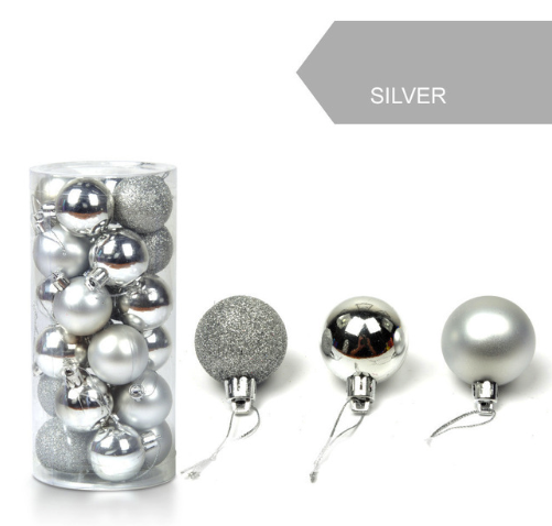 Boxed ball 4cm silver