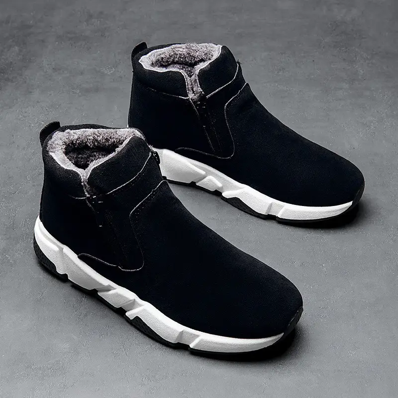 Plush thick warm high waist cotton shoes