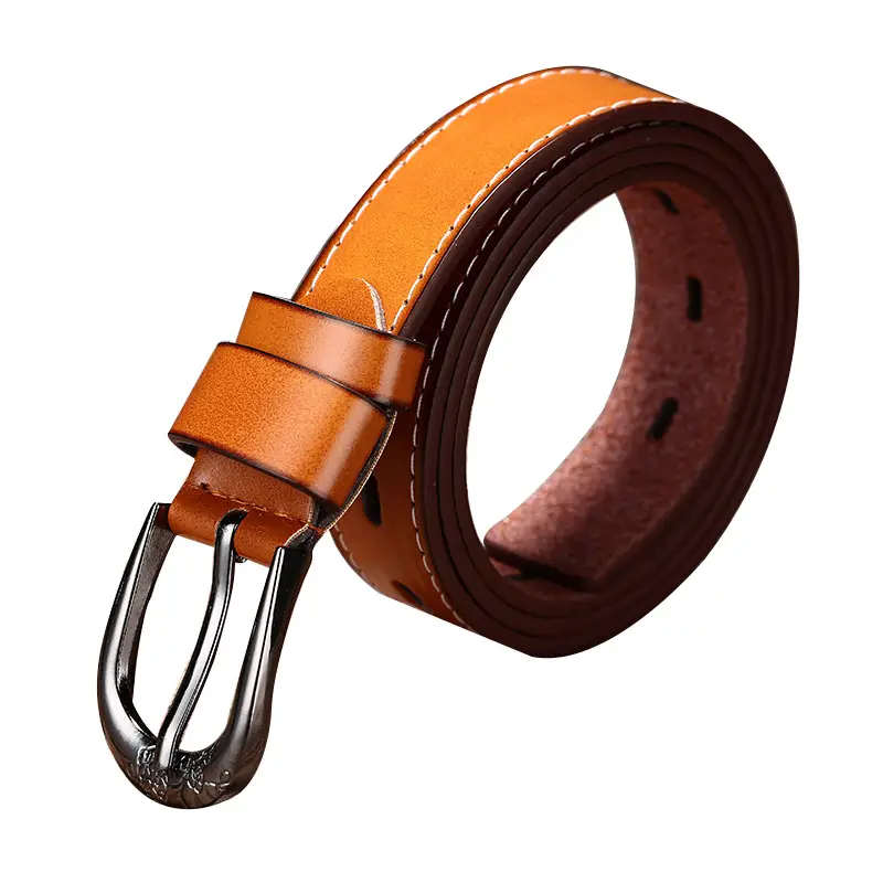 Automatic buckle two layer belt fashion leisure alloy