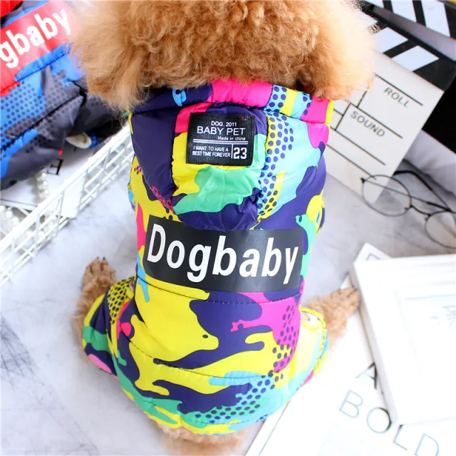 Winter VIP pet four legged windproof down jacket Black - Shop at LoveMi