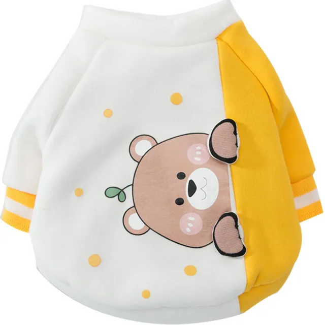 Cute cat clothes baby cat anti hair pet dog cute autumn and winter costume doll blue cat yingshort warm White - Shop at LoveMi