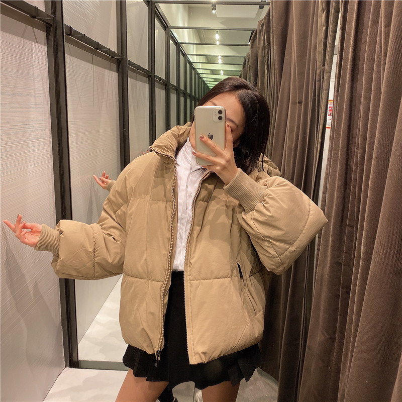 New niche stand-up collar high-neck loose cotton