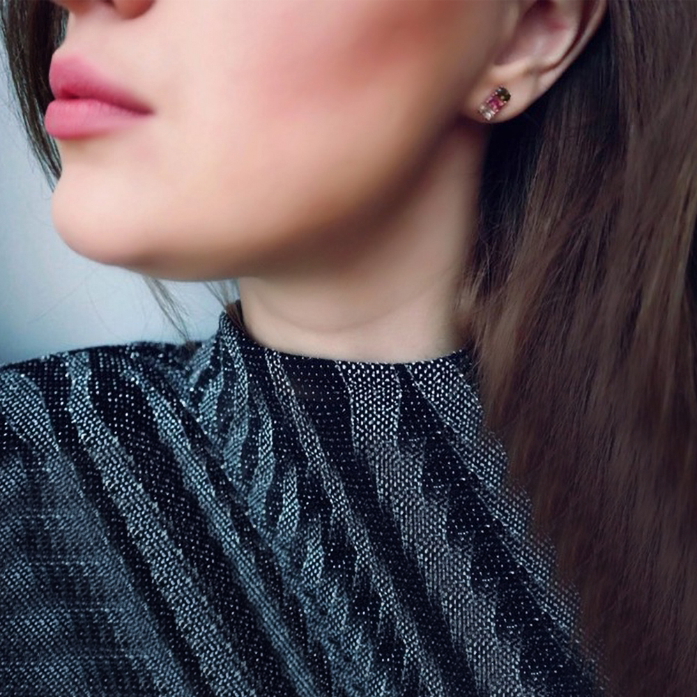 Natural Tourmaline Earrings