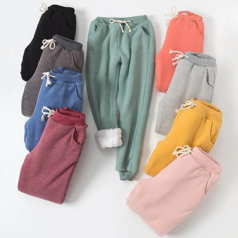 Lamb Velvet Padded Sweatpants