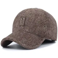 Wool cashmere baseball cap - Coffee - View 1