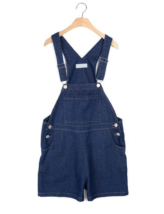 Oversized women's suspender jeans