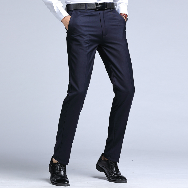 Autumn and winter men's trousers men's business black suit pants