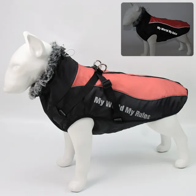 Winter warm pet jacket Grapefruit Red - Shop at LoveMi