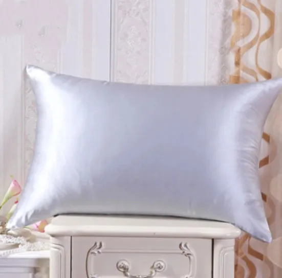 Double sided silk pillowcase Silver Grey - Shop at LoveMi