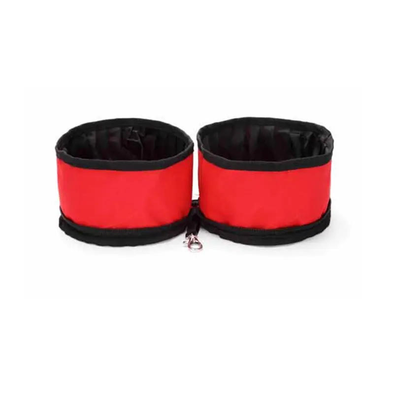 Pet portable Oxford cloth folding double bowl