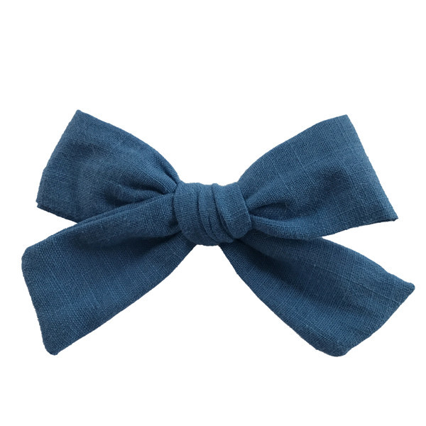 Cotton and linen bow hairpin 363Color - Shop at LoveMi