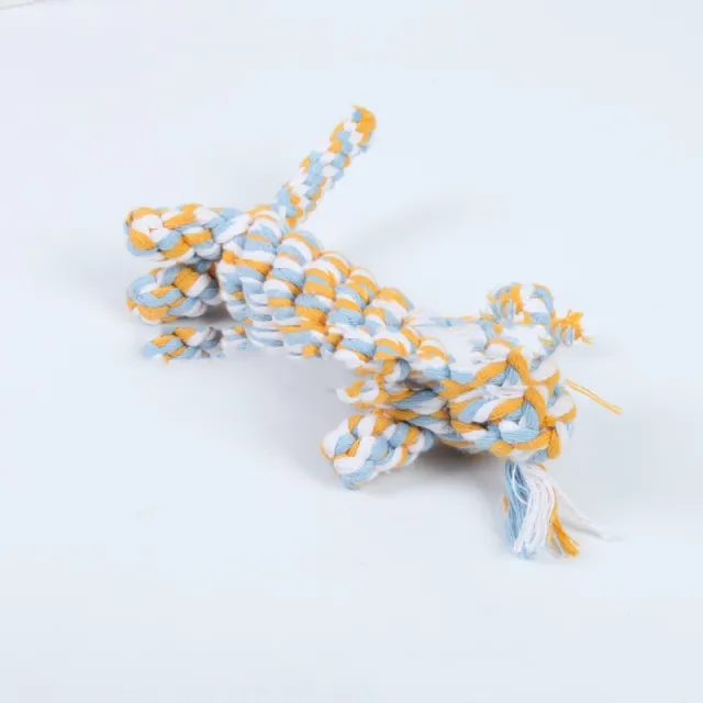 Simulation woven animal cotton rope chewing teeth dog toy Blue Tiger - Shop at LoveMi