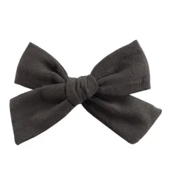 Cotton and linen bow hairpin - 077Color - View 1