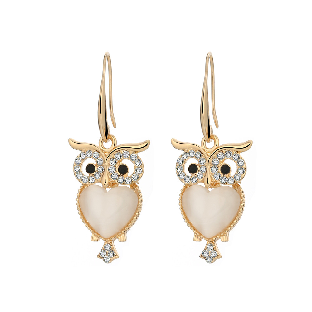 Ornament owl earrings