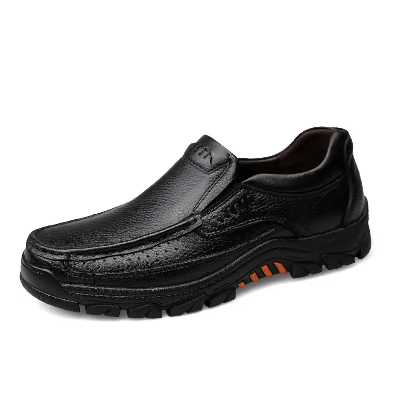 Middle-aged and elderly men's soft leather dad shoes