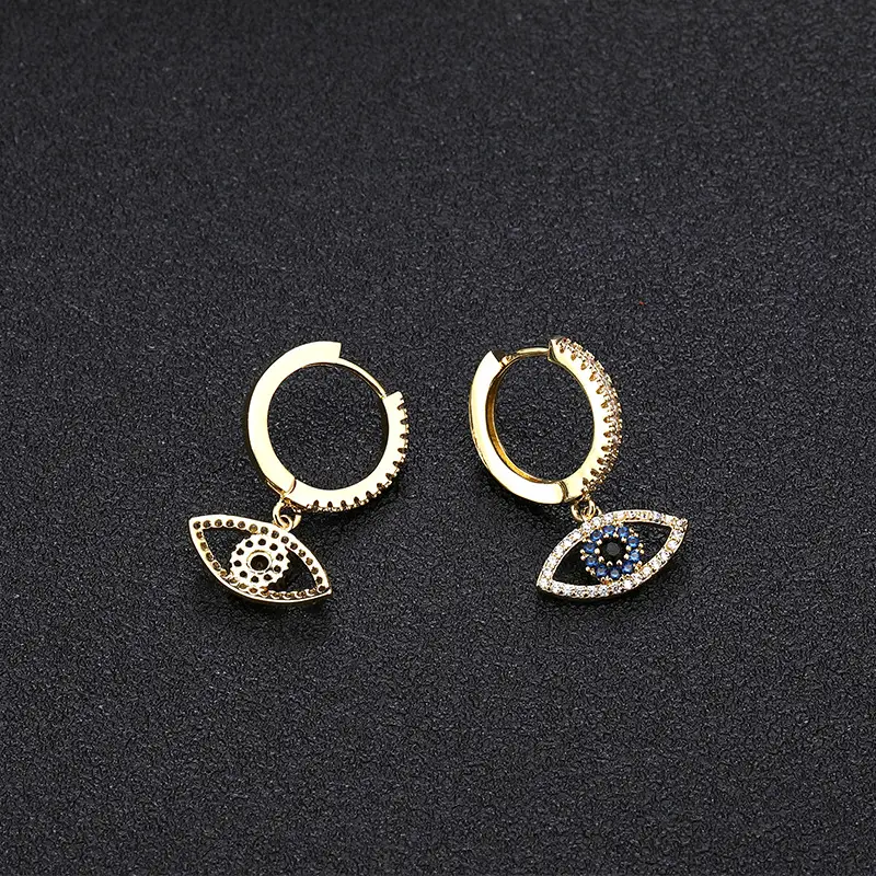 Blue zircon earrings