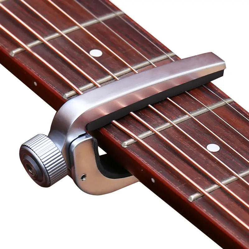 Metal alloy folk guitar tone changing clip press button type