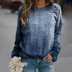 Rendering women's long-sleeved round neck sweater - 1 Style-Xl - View 1