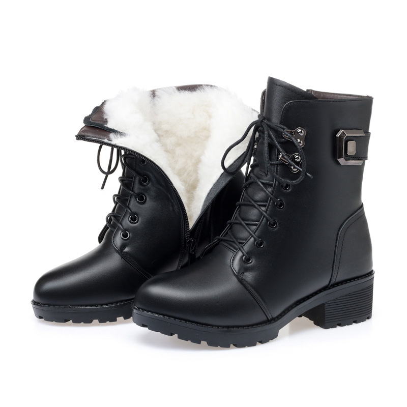 Women's leather short boots