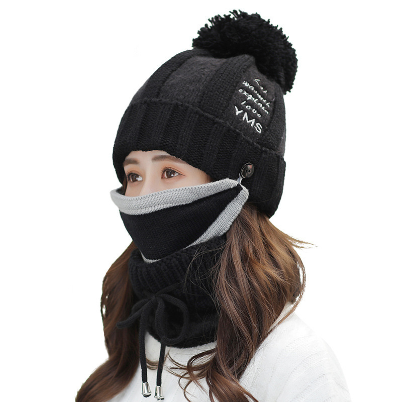 Women's ear protection knitted hat