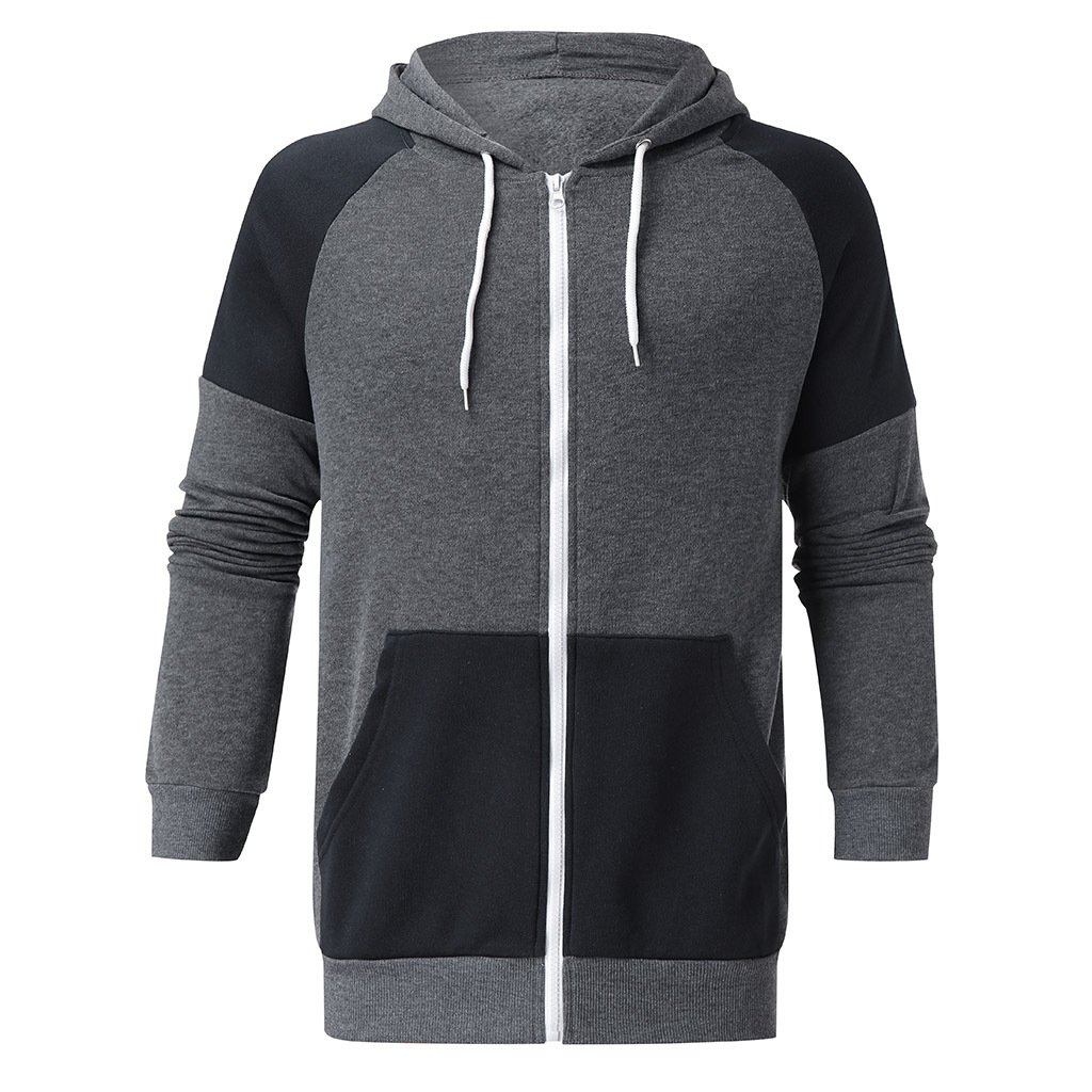 Men's fashion simple and versatile color matching long sleeves