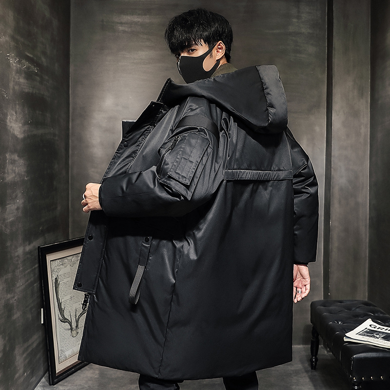 Austin Letter Patches Long Style Padded Coat