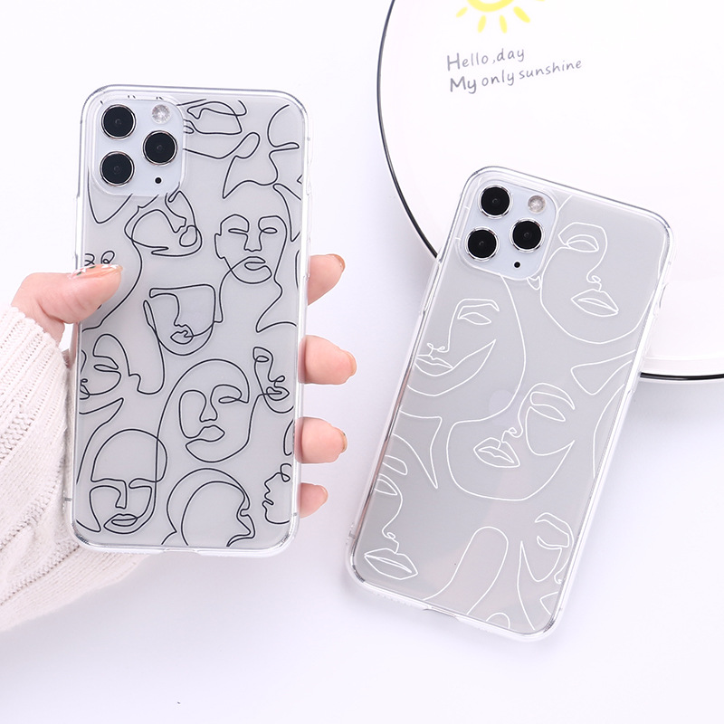 Face art line color painting mobile phone case - Image 4