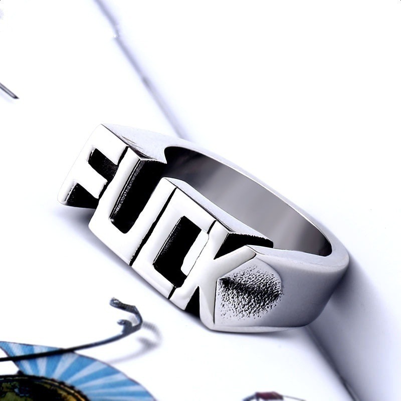 European and American English alphabet ring