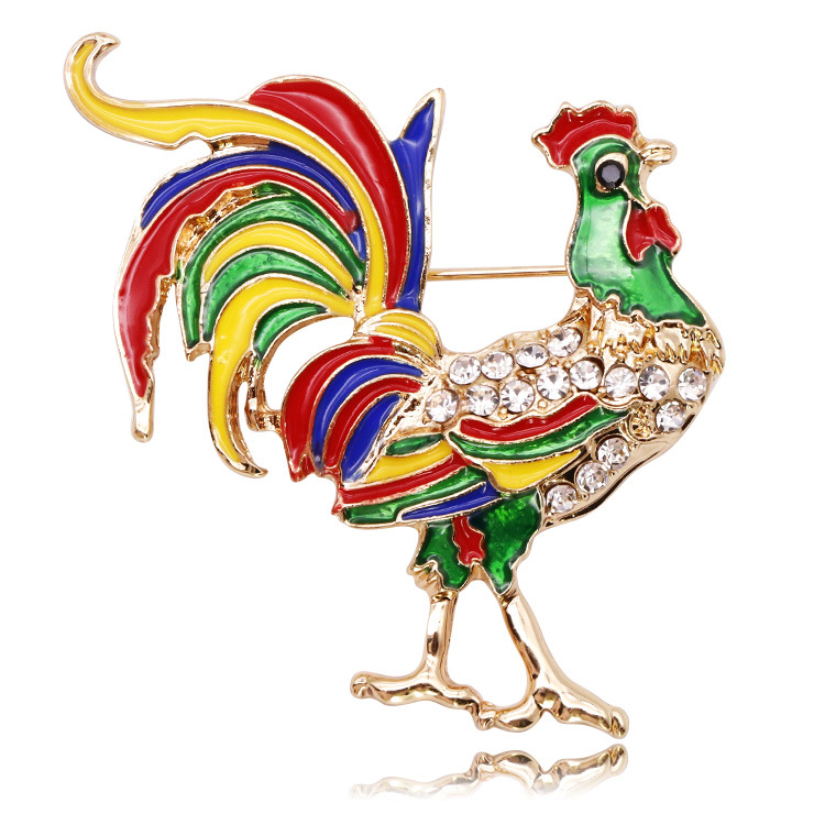 Alloy Rooster Brooch, picture 5 of 5