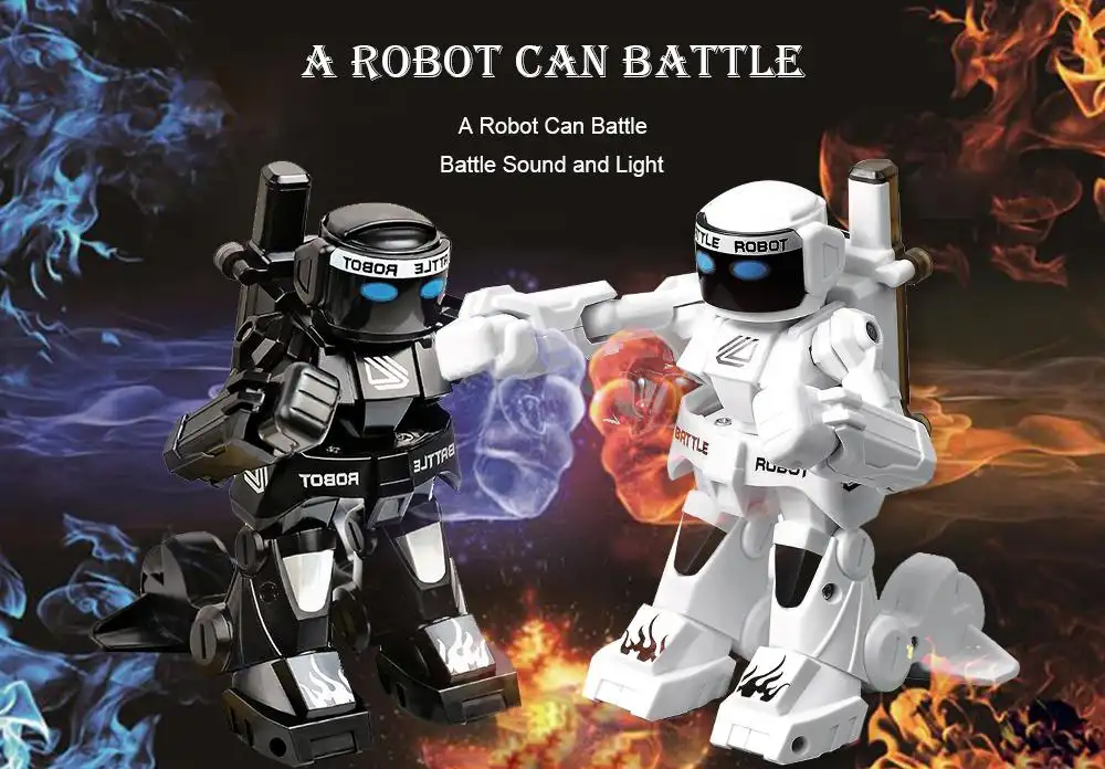 RC Robot 777-615 Battle 2.4G Mini Smart Robots Battle Toy For Boys Sense Remote Control Simulation Sound Light Body Toys