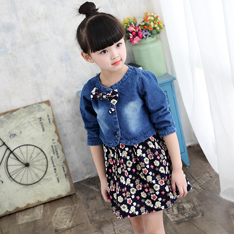 Two piece children's shawl floral skirt
