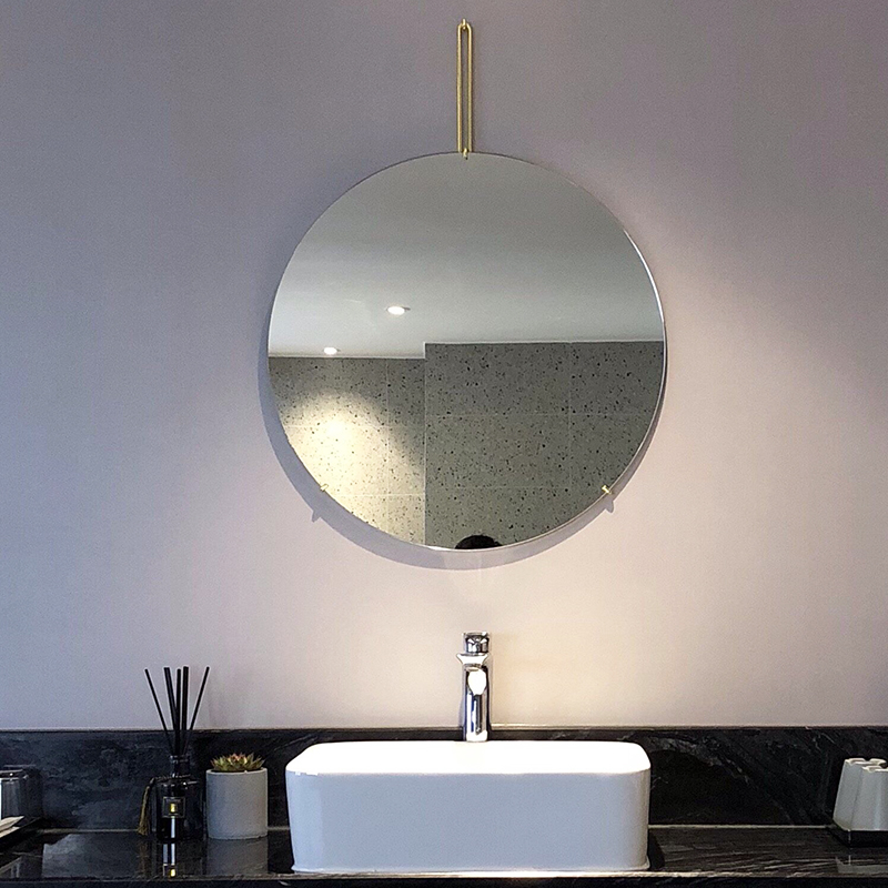 Round Wall Mirror, Metal Frame, picture 3 of 5