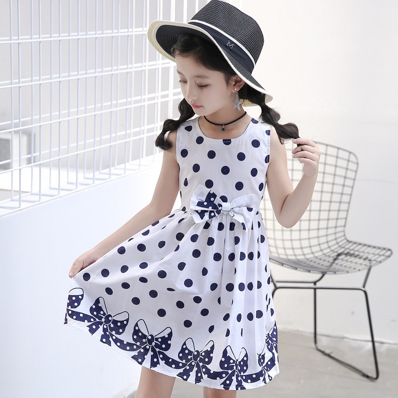 DOT BOW WAISTCOAT DRESS